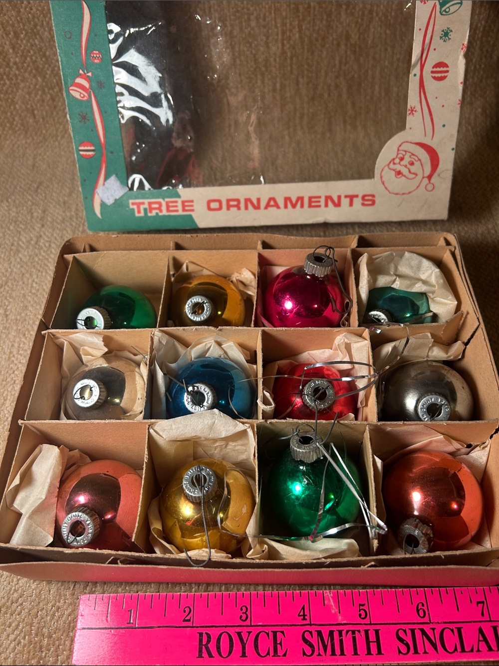 Assorted Metallic Christmas Tree Ornaments - Multi Color